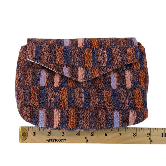 Universal Thread Maroon Orange Blue Pink Jacquard Envelope Crossbody Bag - Picture 11 of 14